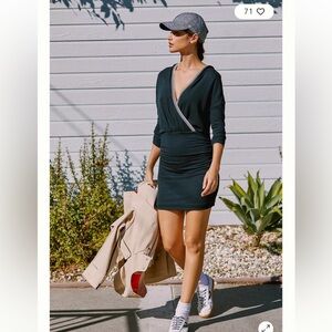 Daily Practice by Anthropologie Long-Sleeve Ruched Mini Dress